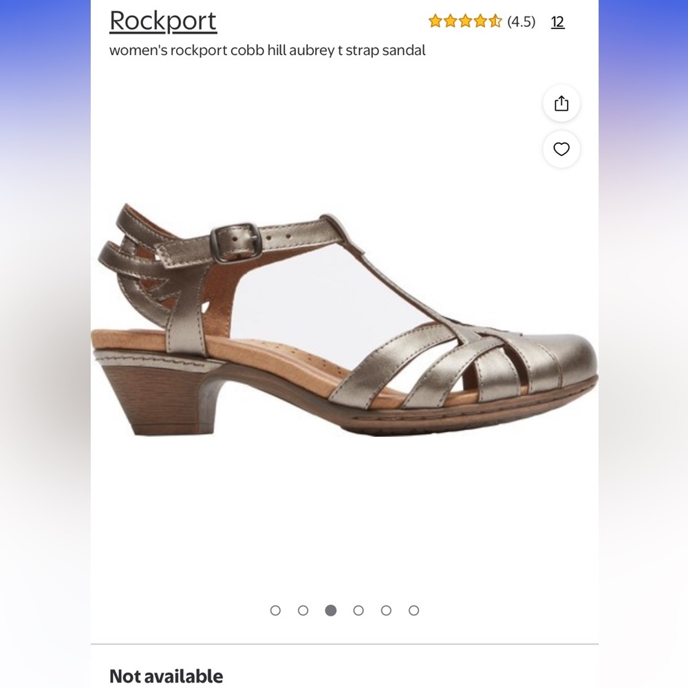 Rockport Gold Brown Sandals T-Strap Design